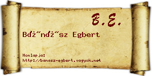 Bánász Egbert névjegykártya